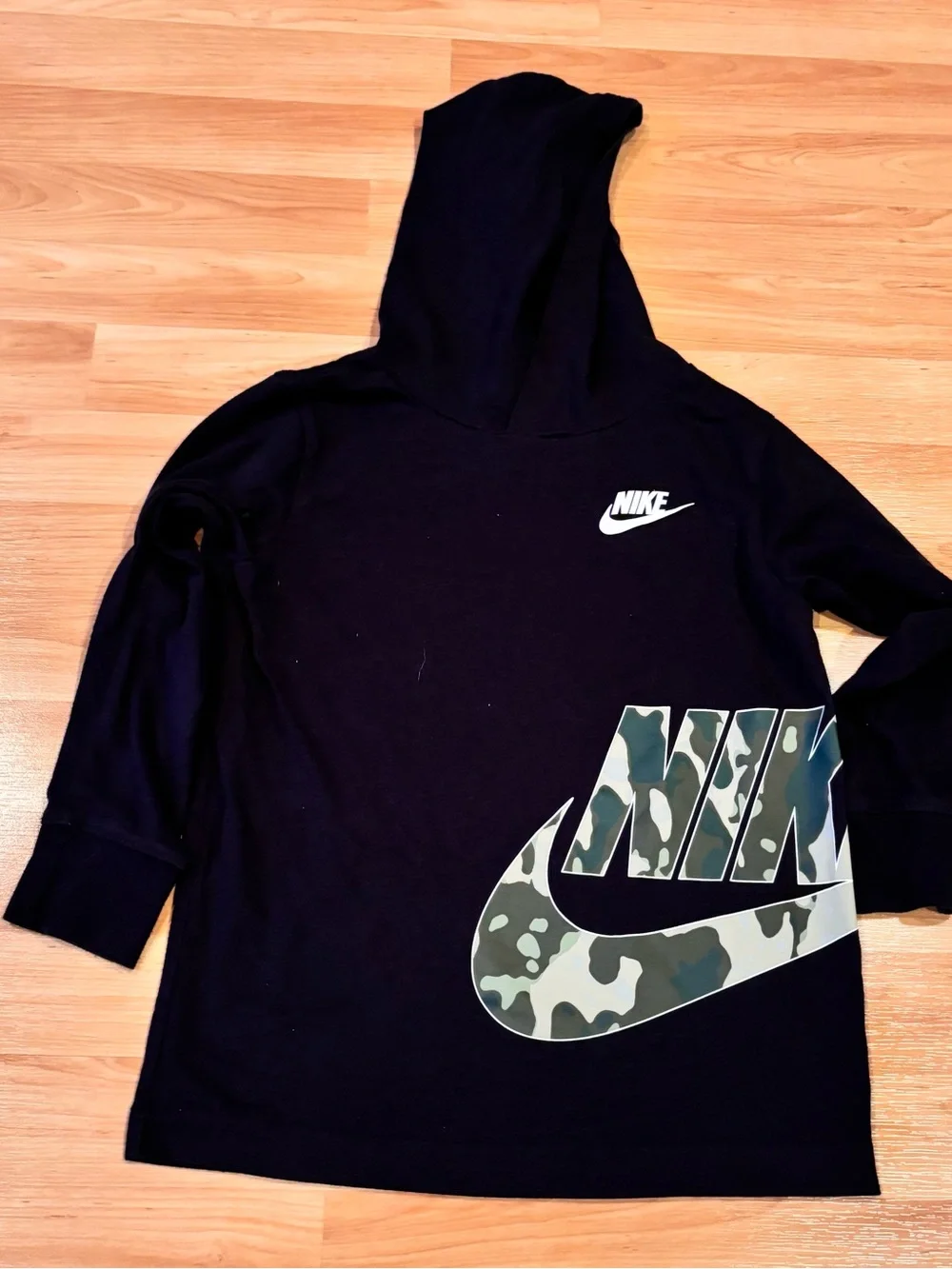 Nike Kids Hoodie & Shirt Bundle - Black, Olive, Blue